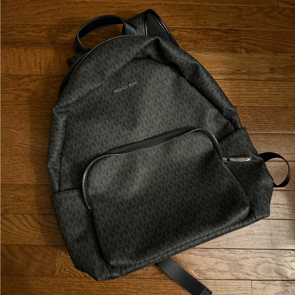 Michael Kors Black Erin Monogram Backpack